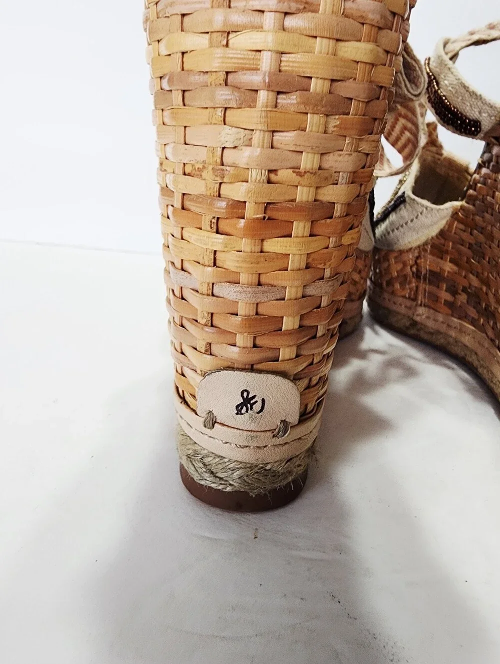 Sam Edelman Embroidered Trey Wedge Sandal Size 7